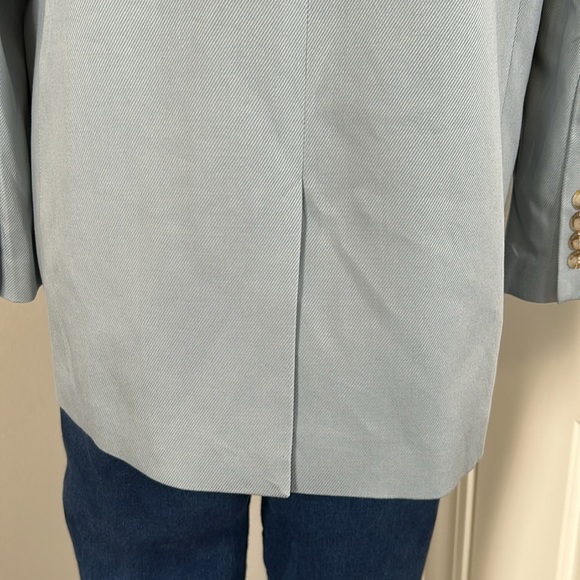 Madewell The Larsen Blazer in Drapeweave Blue Green Jacket Spring Sz M - Picture 10 of 16